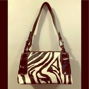 Nine & Co Faux Leather Zebra Pattern shoulder bag